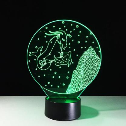 Capricorn Horoscope 3D Optical Illusion Lamp - 3D Optical Lamp