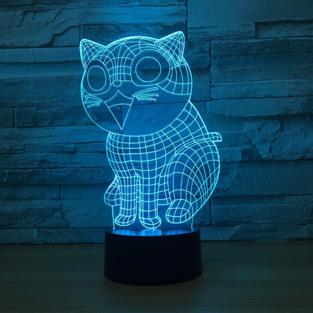Cartoon Cat LED Lamp-3D Optical Lamp