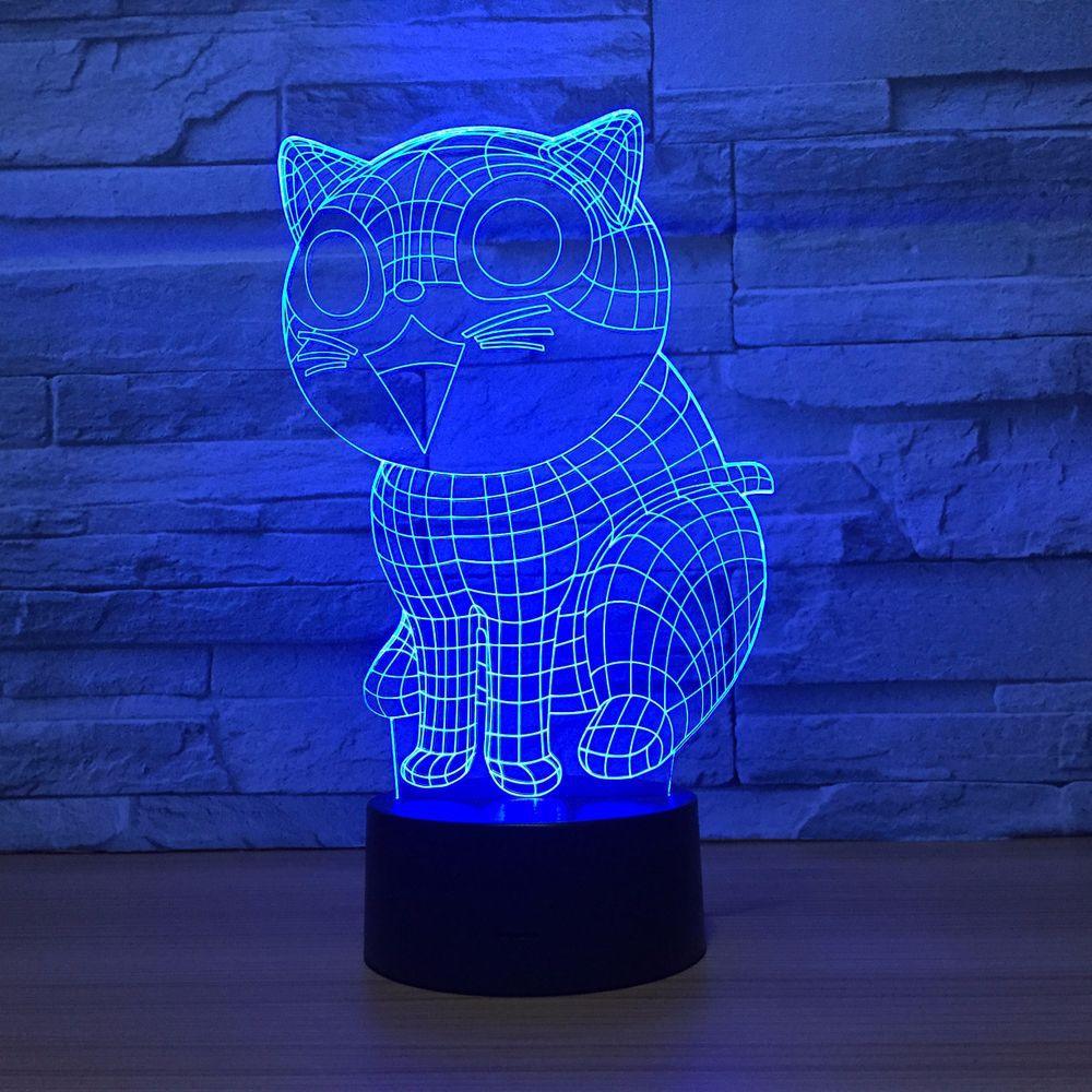 Cartoon Cat LED Lamp-3D Optical Lamp