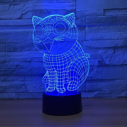 Cartoon Cat LED Lamp-3D Optical Lamp