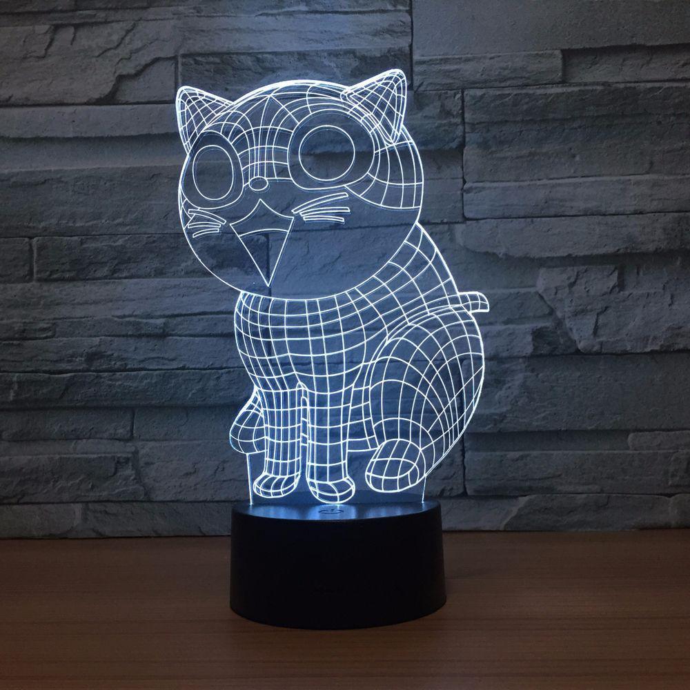 Cartoon Cat LED Lamp-3D Optical Lamp