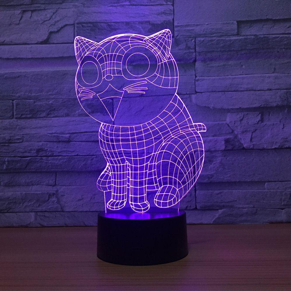 Cartoon Cat LED Lamp-3D Optical Lamp
