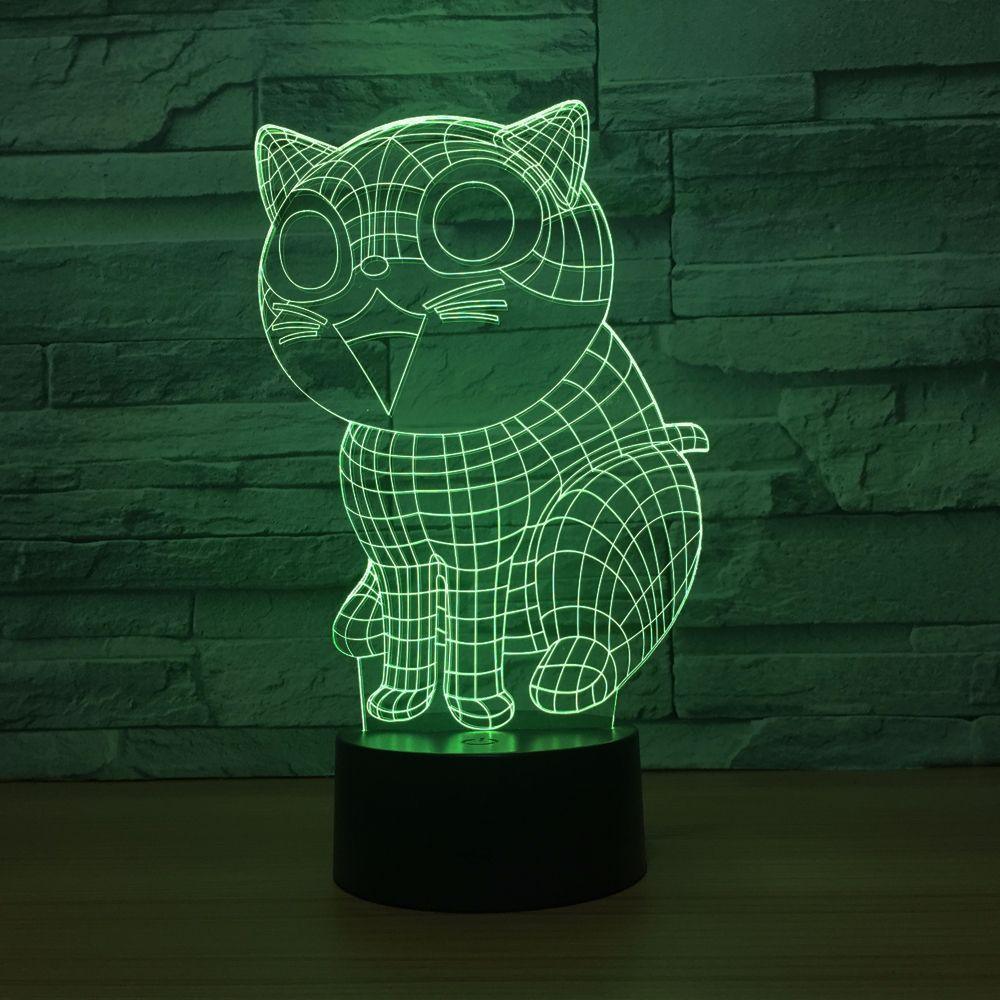 Cartoon Cat LED Lamp-3D Optical Lamp
