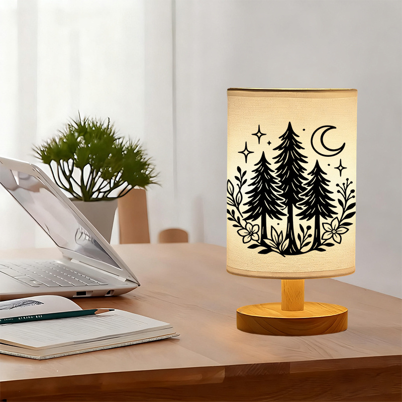 Modern USB Powered Linen Table Lamp