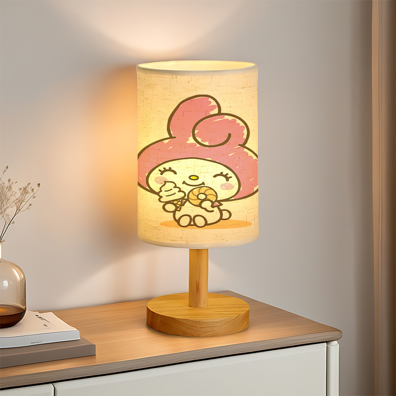 Modern USB-Powered Sanrio Linen Table Lamp | Featuring Creative Sanrio Patterns