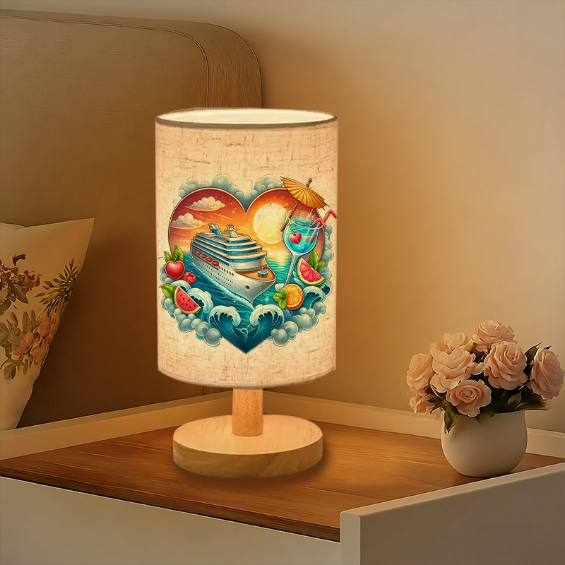 A Modern USB Powered Linen Table Lamp