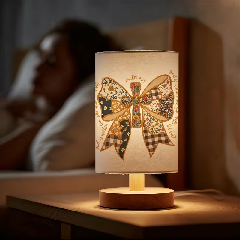 Bow Themed USB Powered Bedside Lamp