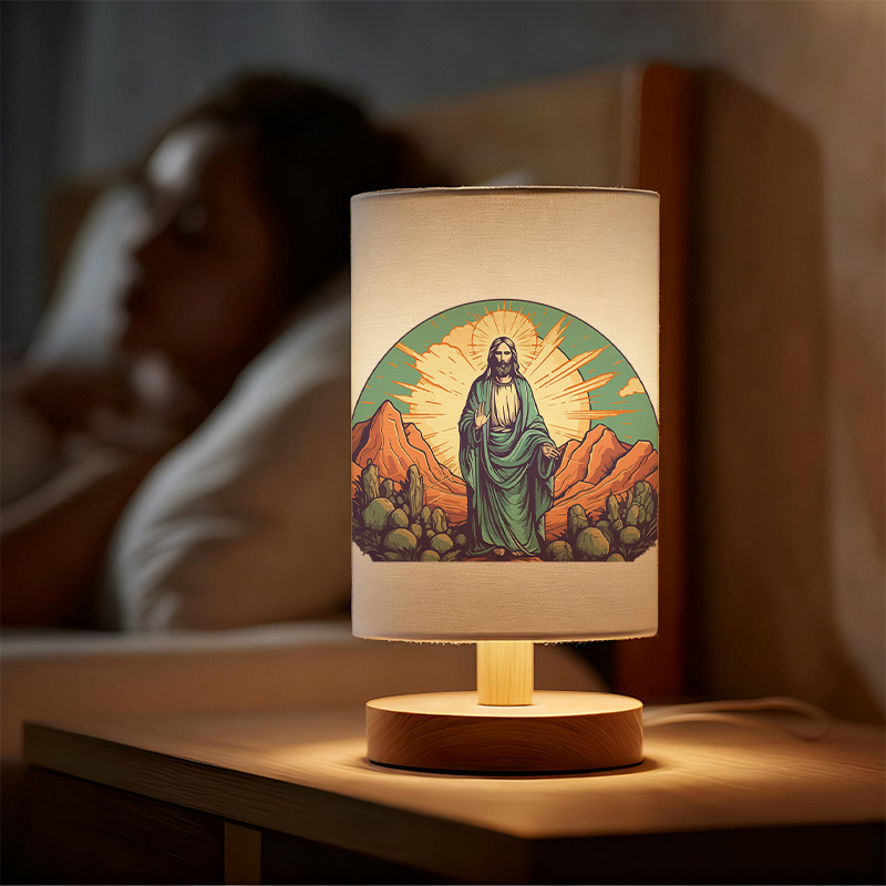 A Modern USB powered Linen Lamp with Unique Design and Exquisite Patterns