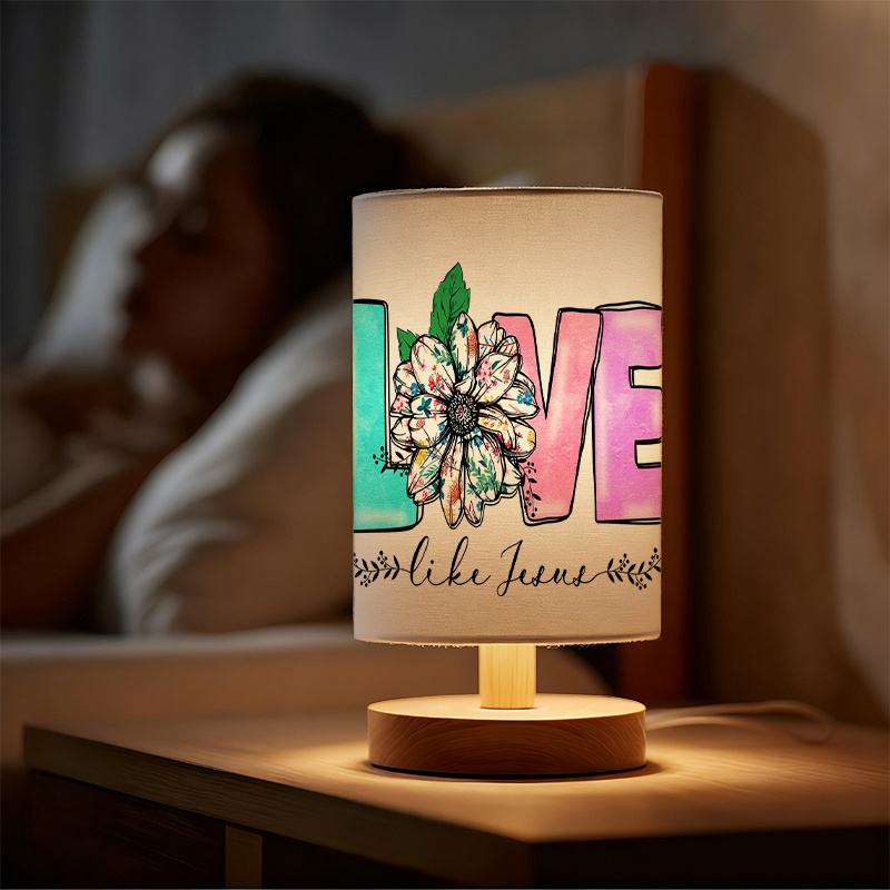 Modern USB Powered Linen Table Lamp
