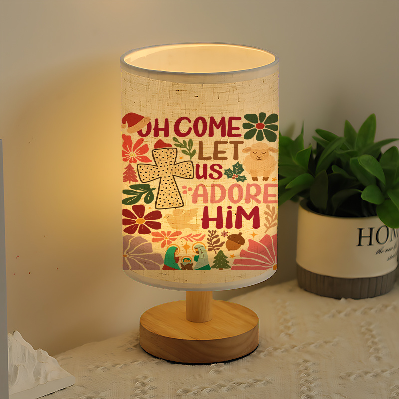 A modern USB powered linen lamp with a unique design and exquisite patterns