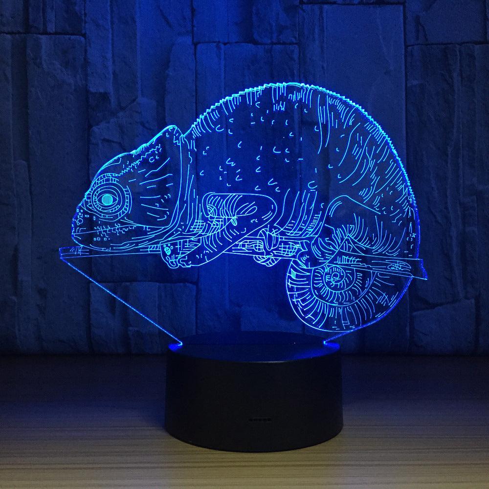 3D Chameleon Illusion Lamp-3D Optical Lamp