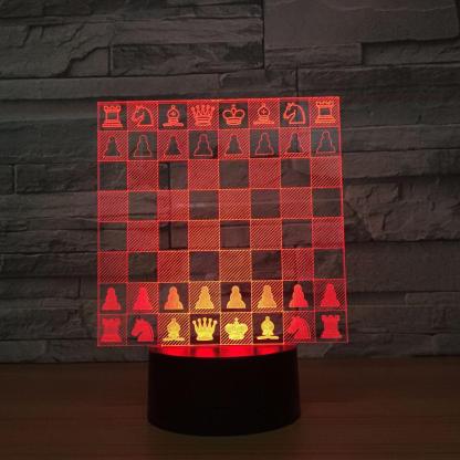 Chess Chessboard 3D Optical Illusion Lamp - 3D Optical Lamp