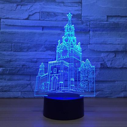 Church 3D Optical Illusion Lamp - 3D Optical Lamp