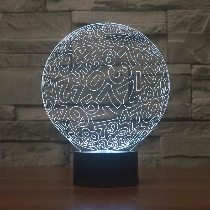 Numbers Sphere Illusion Lamp-3D Optical Lamp