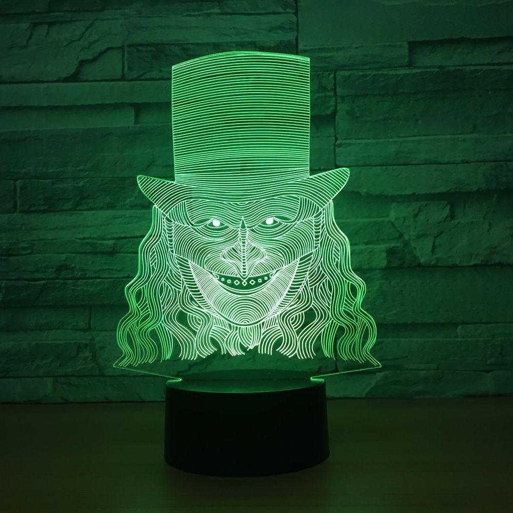 Adorable Clown 3D Optical Illusion Lamp-3D Optical Lamp