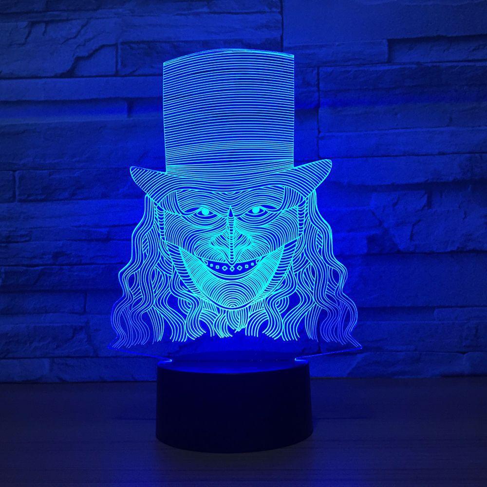 Adorable Clown 3D Optical Illusion Lamp-3D Optical Lamp