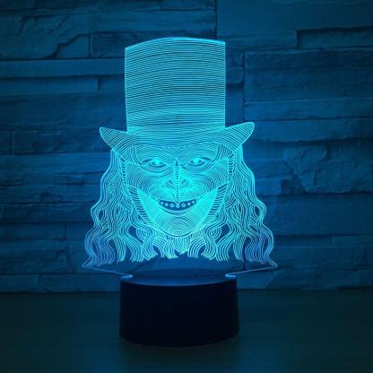 Adorable Clown 3D Optical Illusion Lamp - 3D Optical Lamp