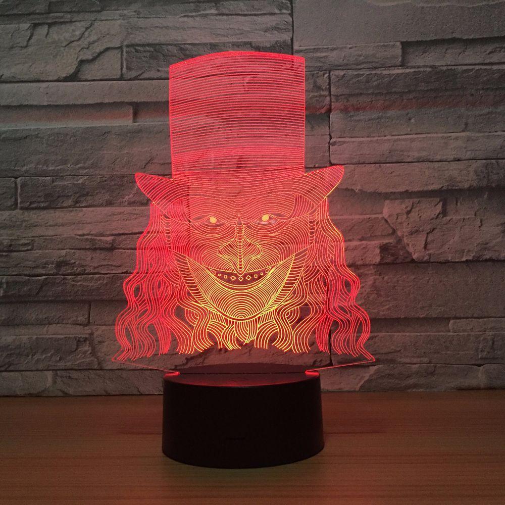 Adorable Clown 3D Optical Illusion Lamp - 3D Optical Lamp