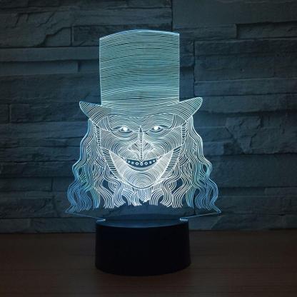 Adorable Clown 3D Optical Illusion Lamp - 3D Optical Lamp