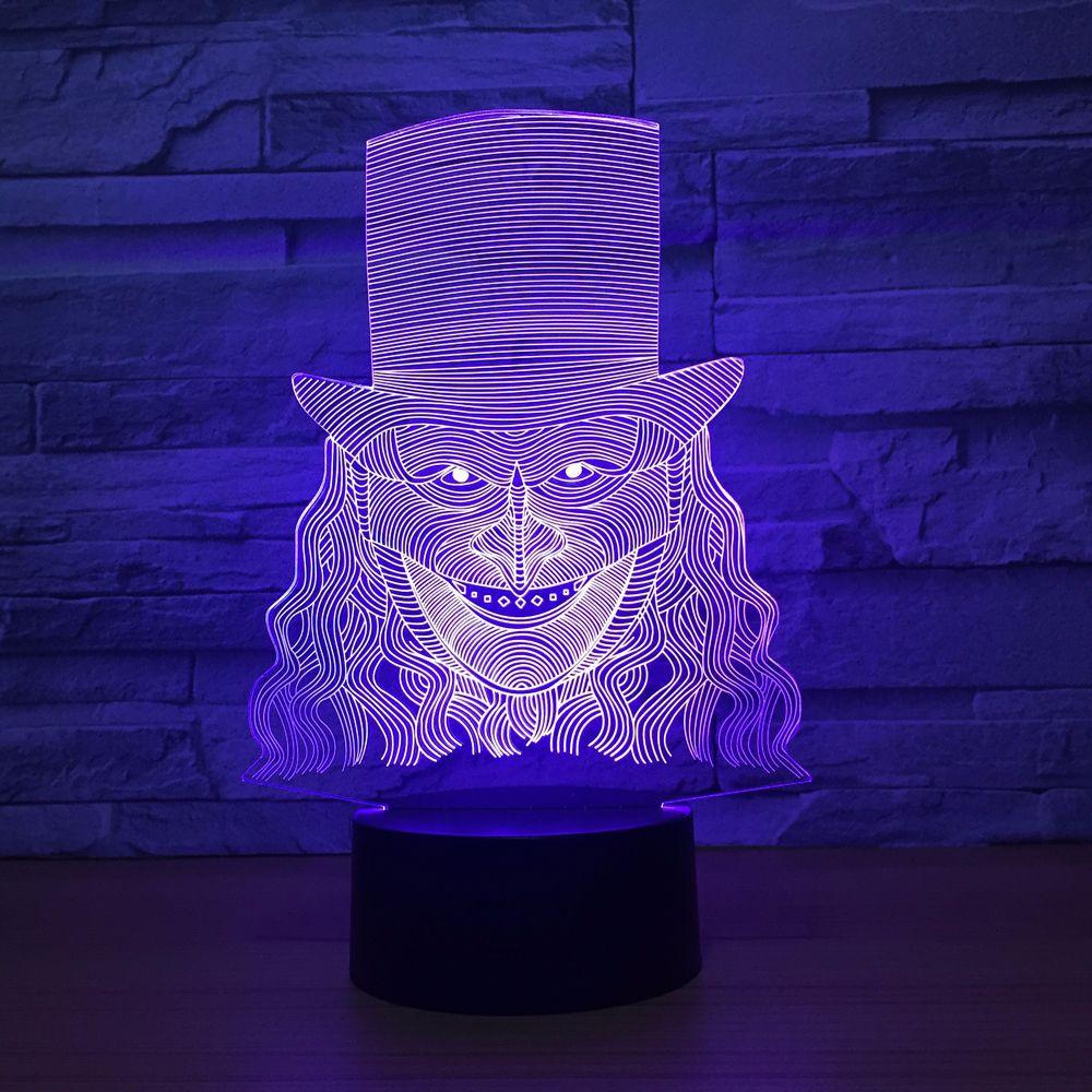 Adorable Clown 3D Optical Illusion Lamp - 3D Optical Lamp