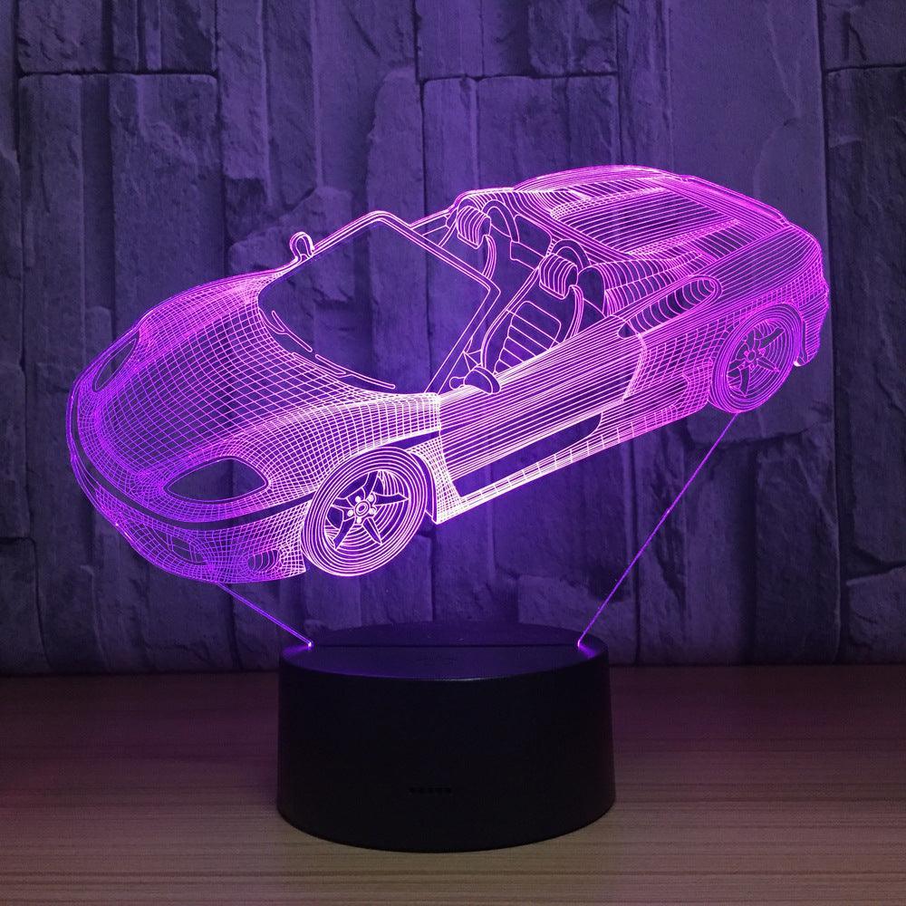 Cool Sports Car 3D Optical Illusion Lamp - 3D Optical Lamp