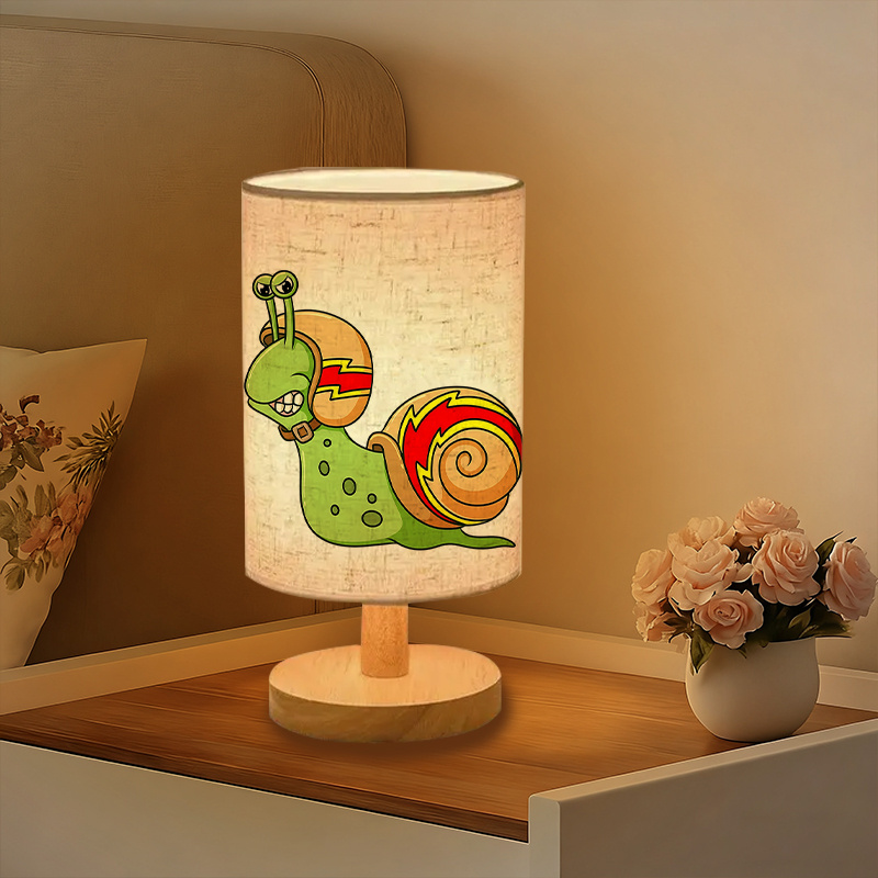 USB-powered Linen Table Lamp Bedroom