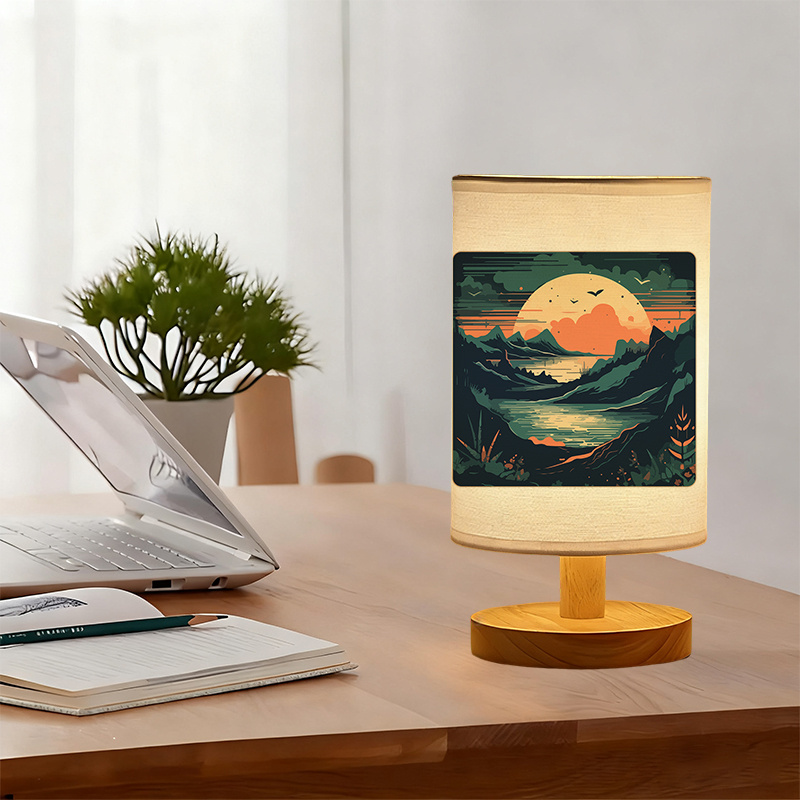 Modern USB-Powered Linen Lamp with Unique Design and Exquisite Patterns