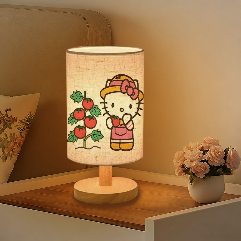 Sanrio USB-powered linen lamp  and bedroom, making it an excellent gift 