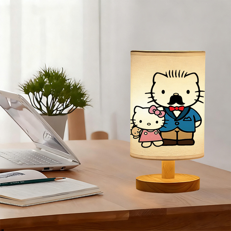 A modern Sanrio USB-powered linen lamp with a creative design