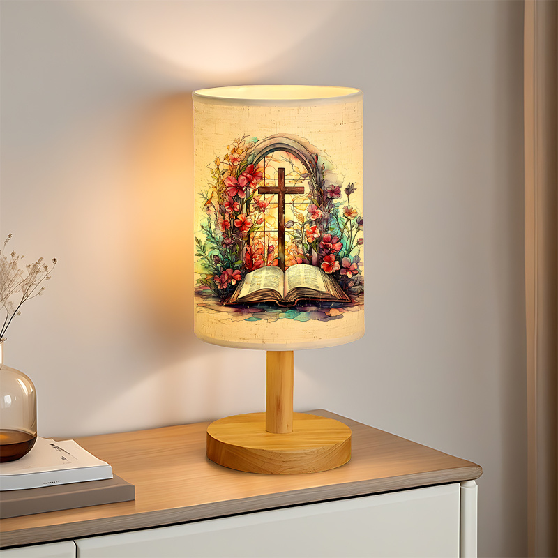 A Modern USB powered Linen Lamp with a Unique Design and Exquisite Pattern