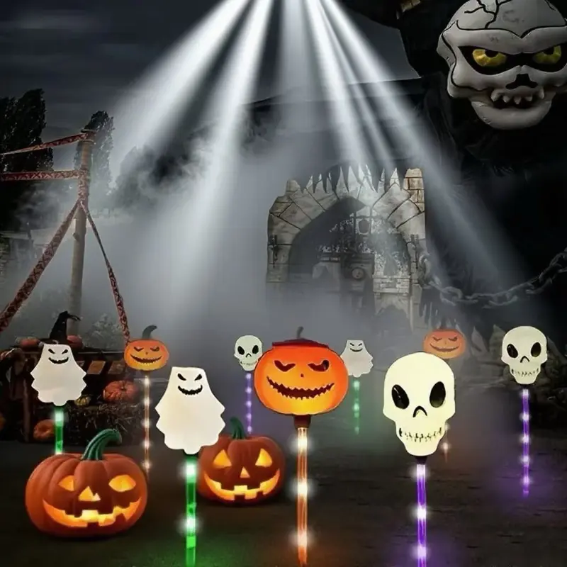 Pack Of 6 Halloween Theme Solar Garden Lights