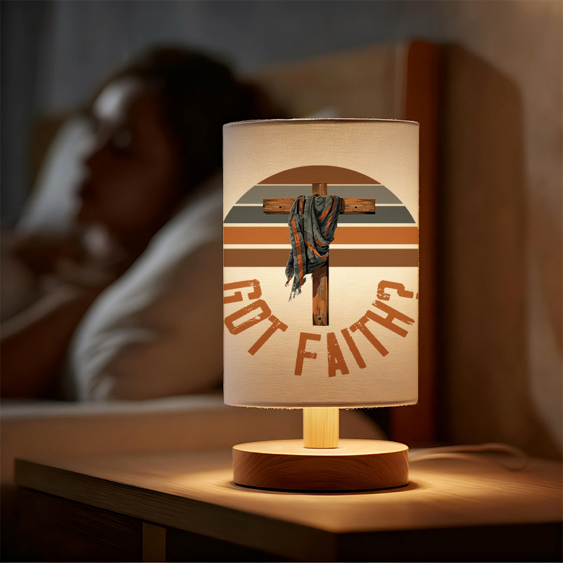 Modern USB-Powered Linen Table Lamp with Unique Design & Exquisite Patterns