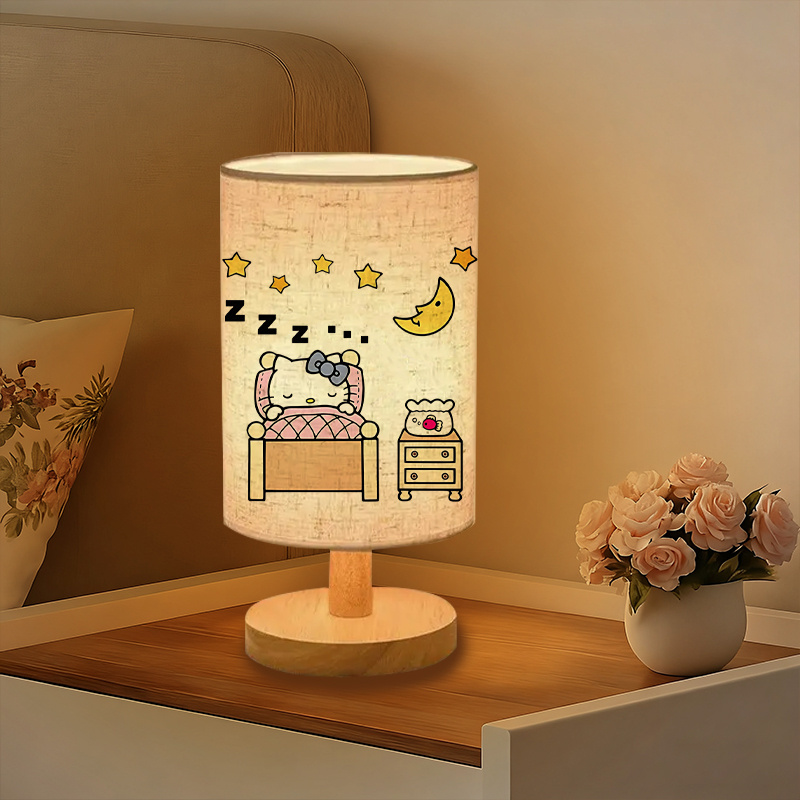 A modern Sanrio USB-powered linen lamp with a creative design