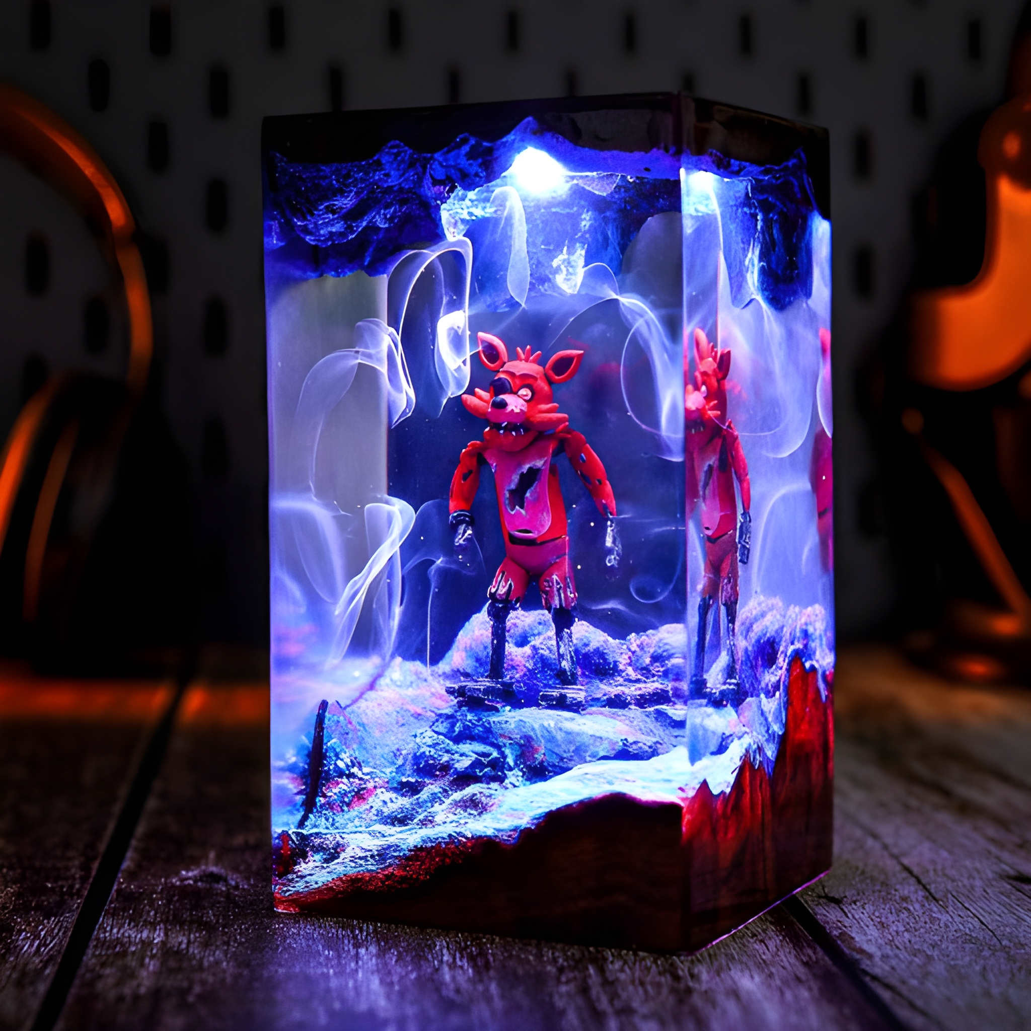 Foxy FNAF Resin Lamp Custom Halloween Decor