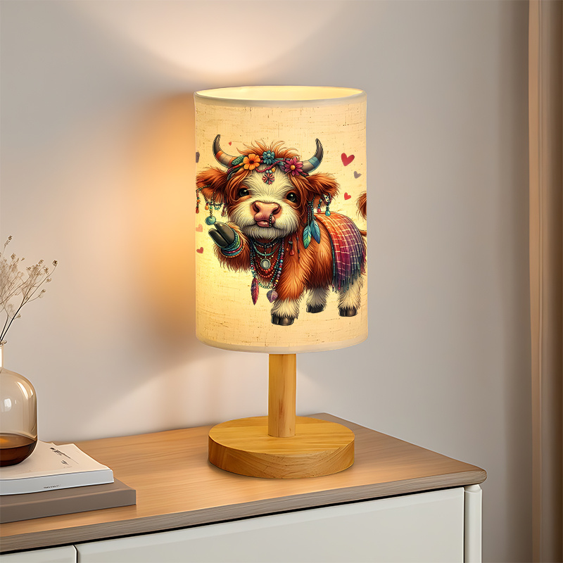 Modern USB Powered Linen Lamp with Unique Design and Exquisite Patterns