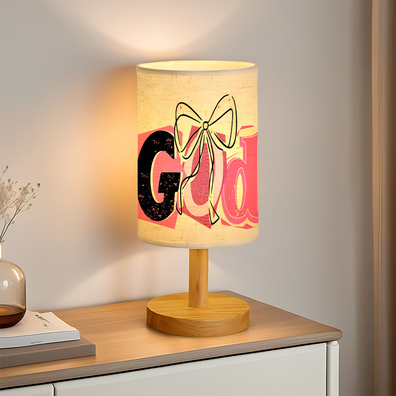 A Modern USB Powered Linen Table Lamp