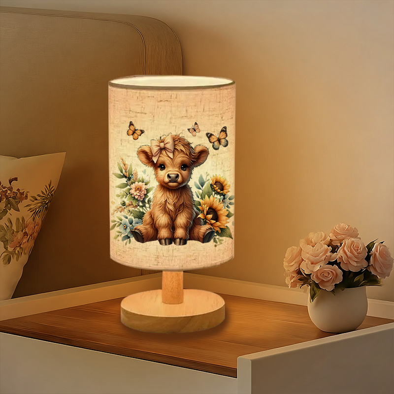 Linen Lamp Unique Design, Exquisite Patterns, Ideal for Bedside