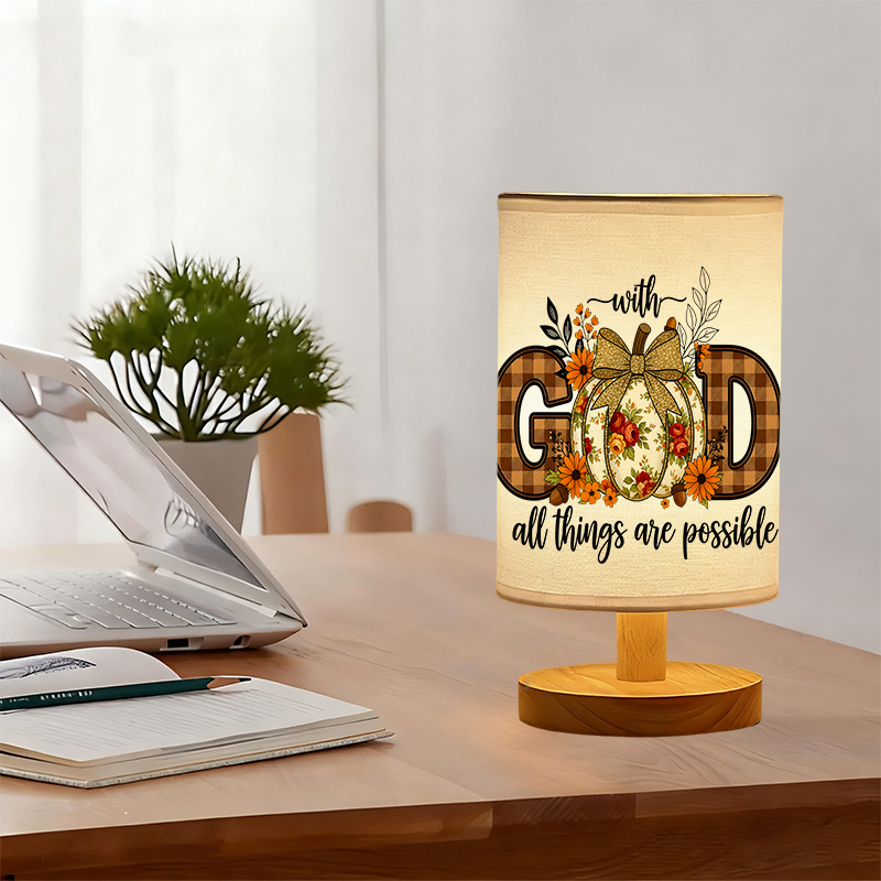 A Modern USB-powered Linen Lamp with a Unique Design and Exquisite Patterns