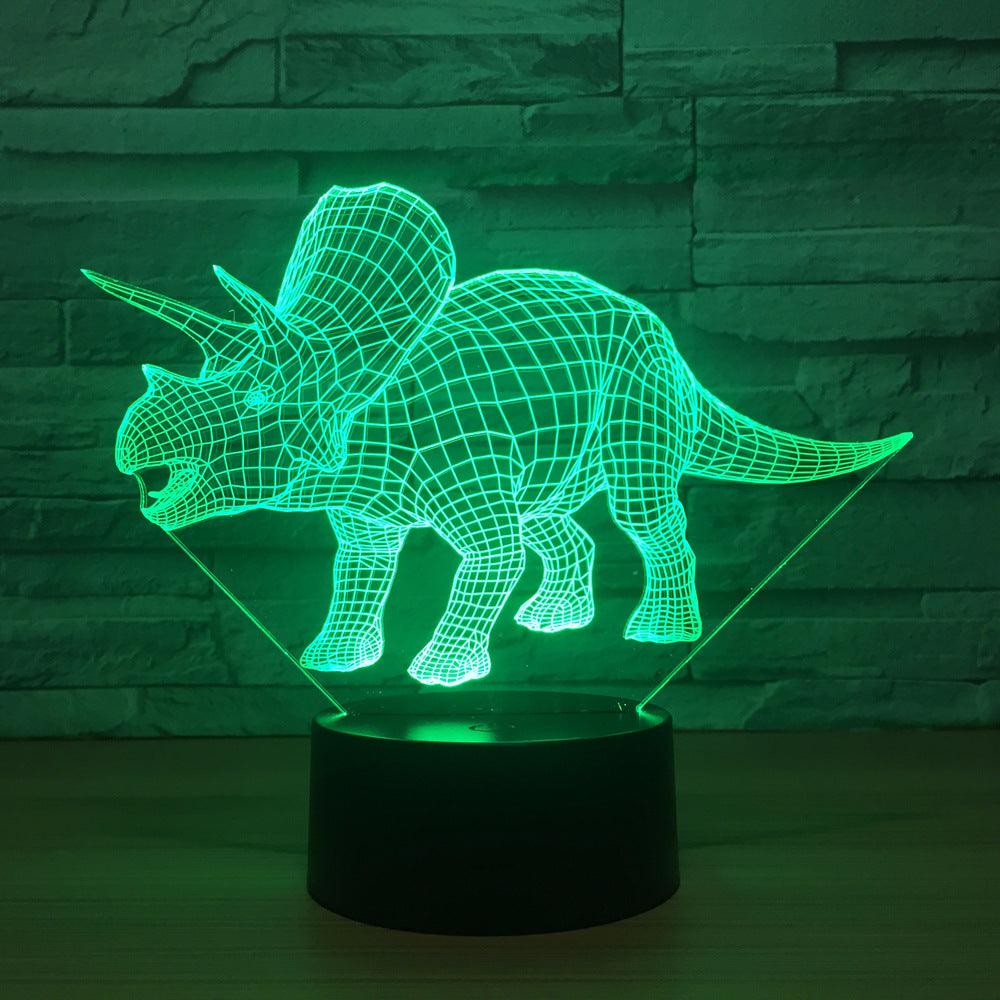 Triceratops Optical Illusion Lamp-3D Optical Lamp