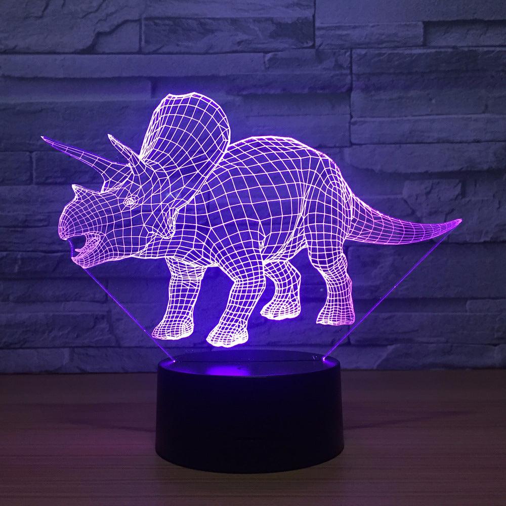 Triceratops Optical Illusion Lamp-3D Optical Lamp