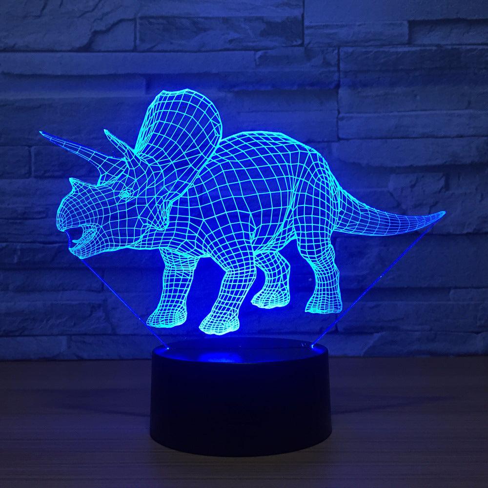 Triceratops Optical Illusion Lamp-3D Optical Lamp