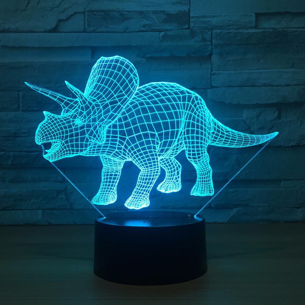 Triceratops Optical Illusion Lamp-3D Optical Lamp