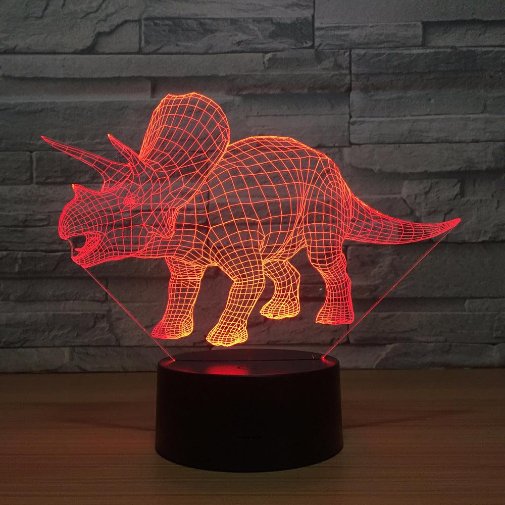 Triceratops Optical Illusion Lamp-3D Optical Lamp