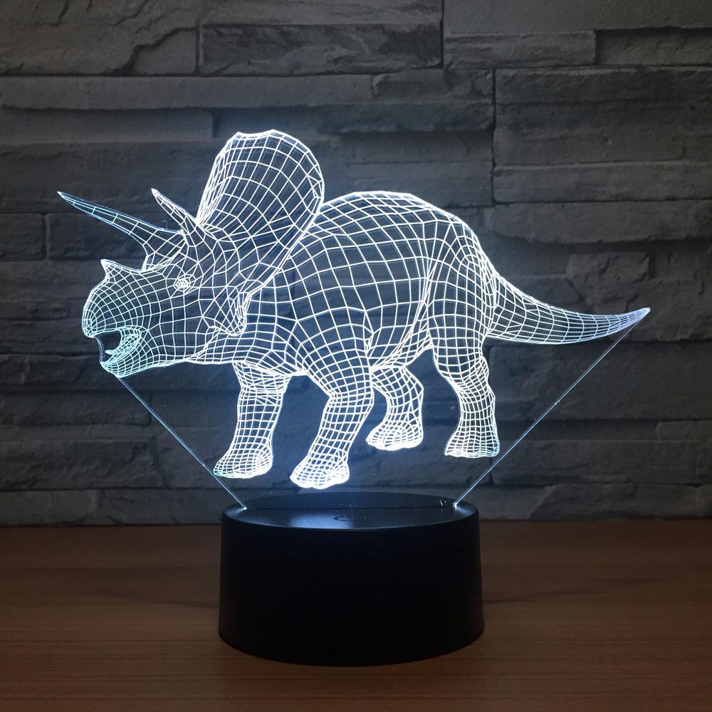 Triceratops Optical Illusion Lamp-3D Optical Lamp