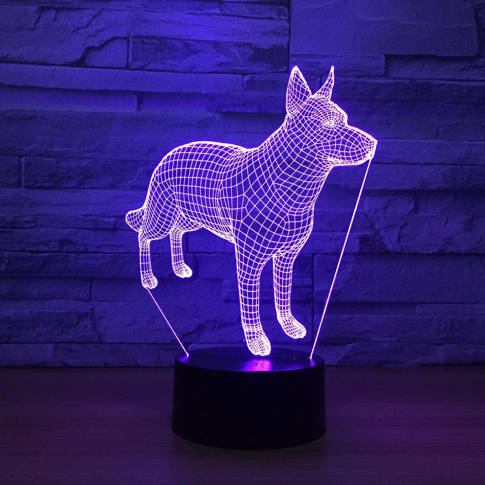 Abstract Dog Optical Lamp-3D Optical Lamp