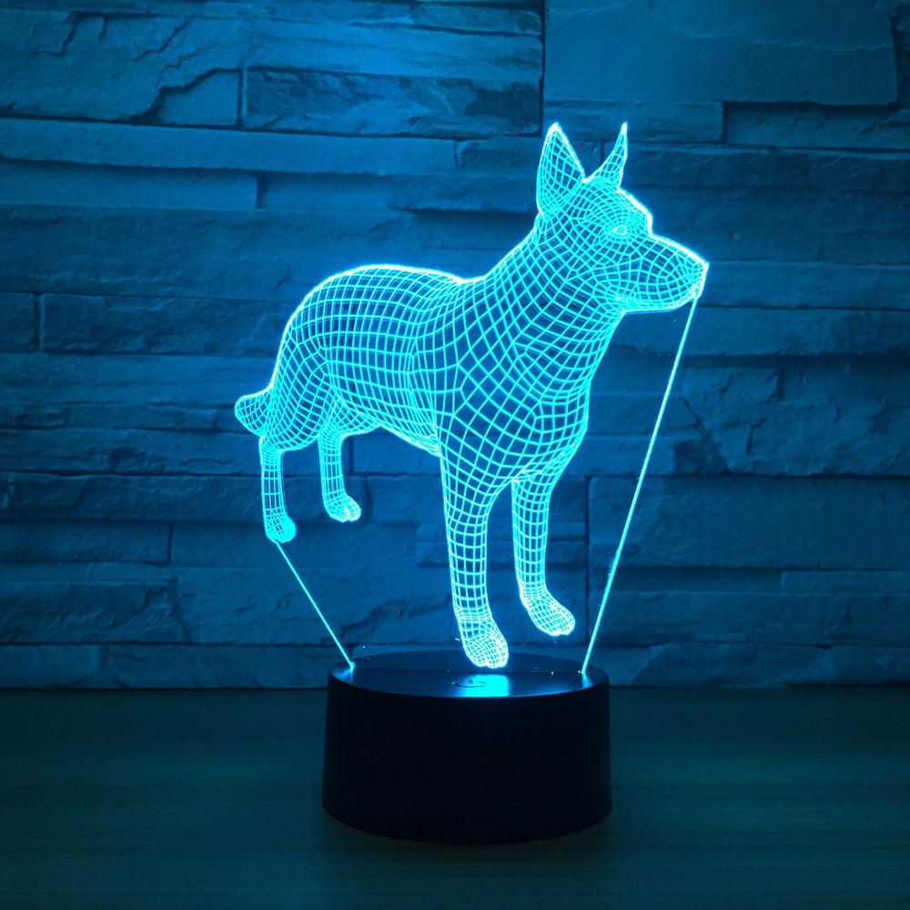 Abstract Dog 3D Optical Illusion Lamp - 3D Optical Lamp