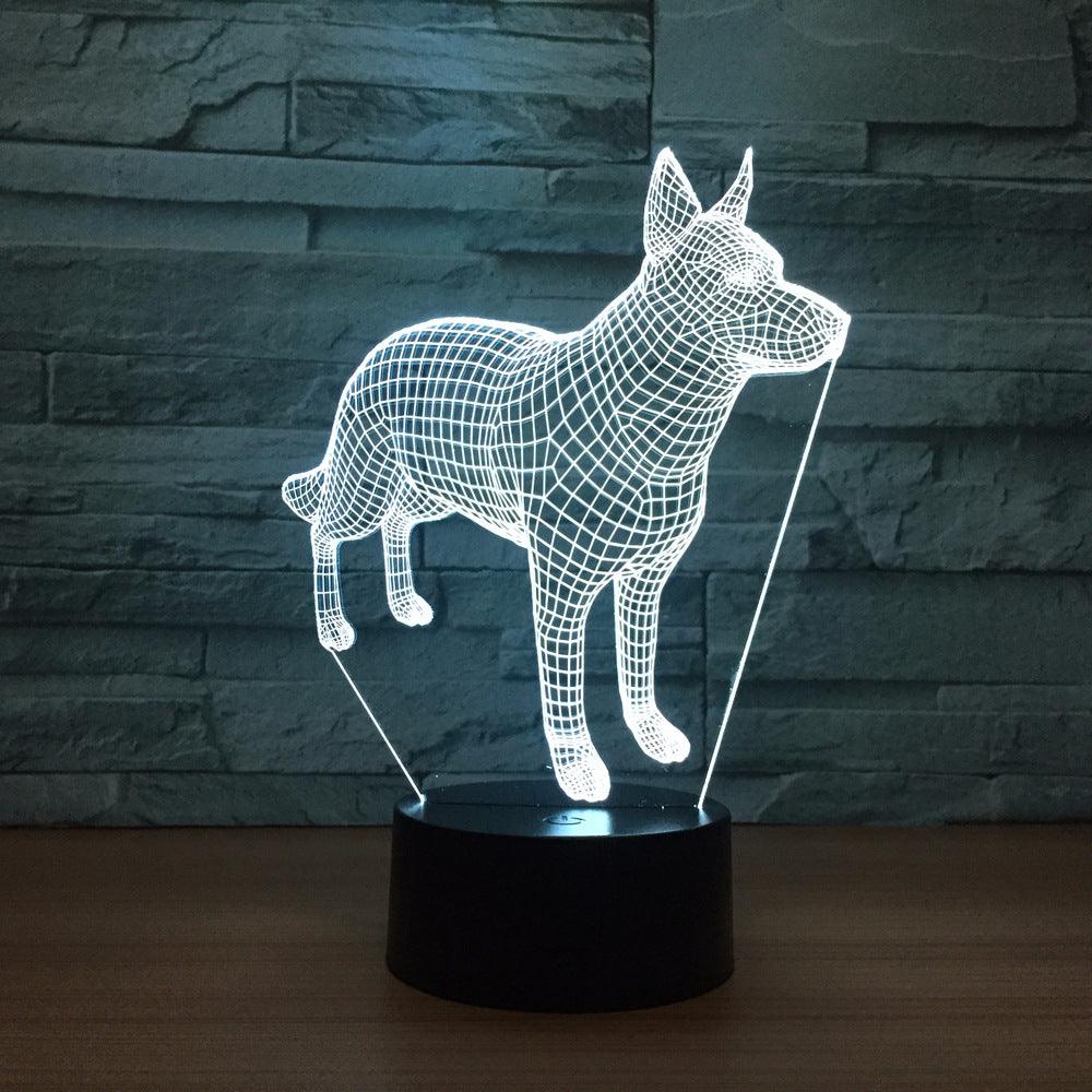 Abstract Dog Optical Lamp-3D Optical Lamp