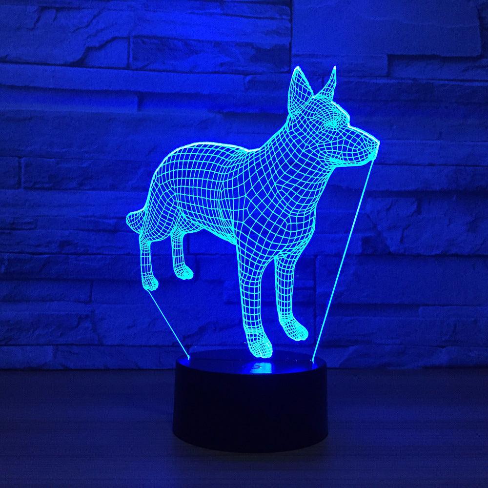 Abstract Dog Optical Lamp-3D Optical Lamp