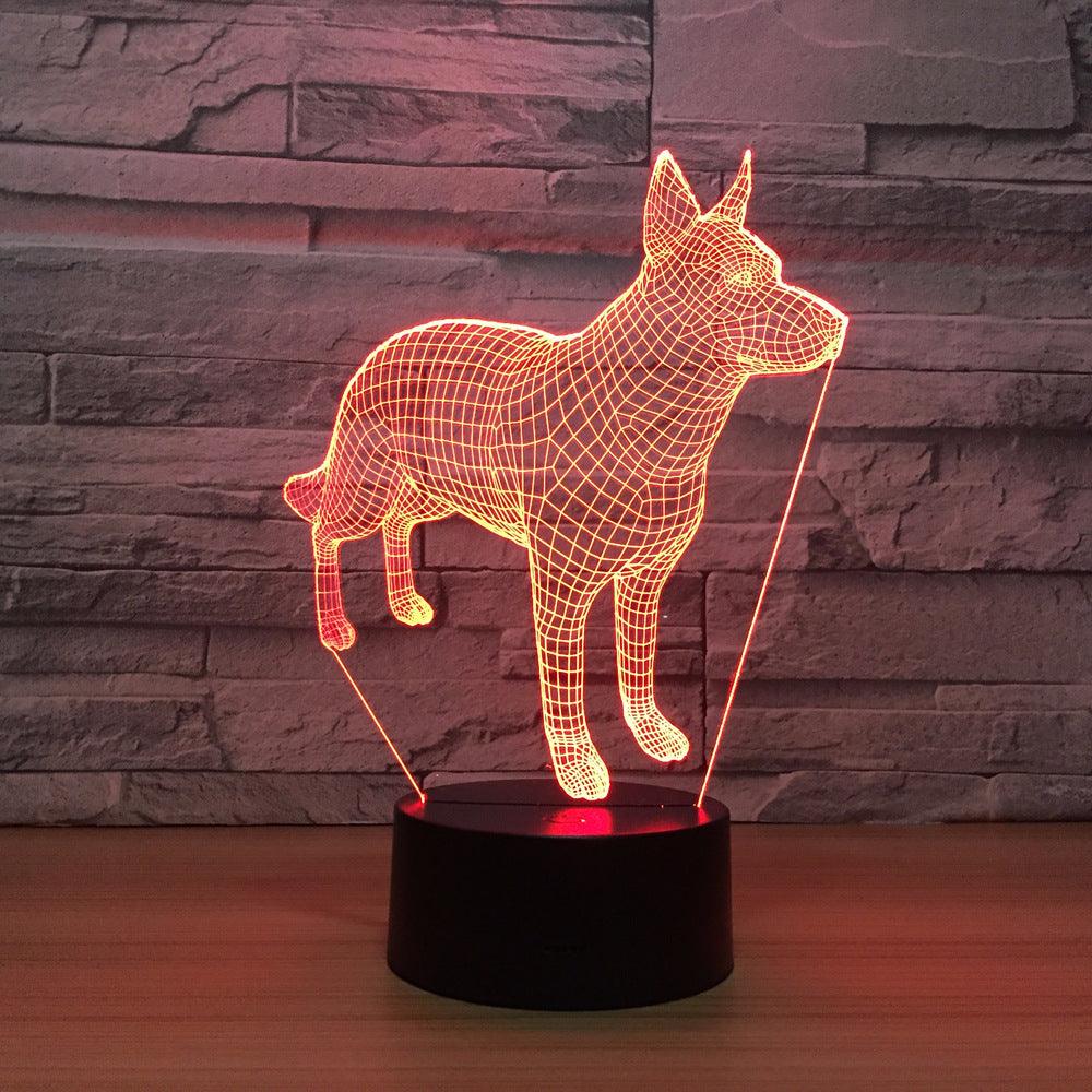 Abstract Dog Optical Lamp-3D Optical Lamp