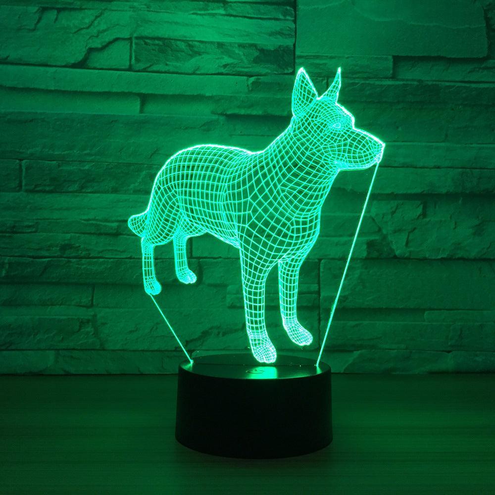 Abstract Dog Optical Lamp-3D Optical Lamp